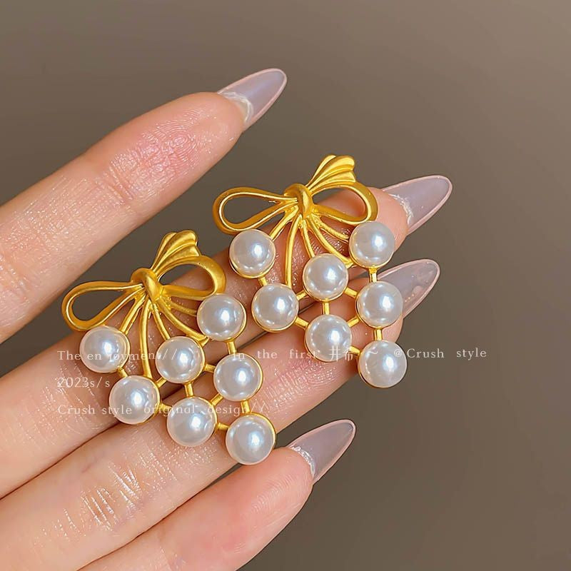 Pearl For Light Luxury Temperament High-grade Earrings