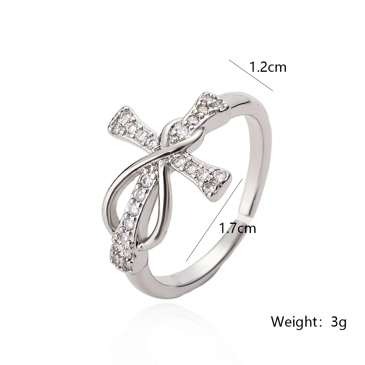 Fashion Simple Copper Gold Plated Zircon Rings