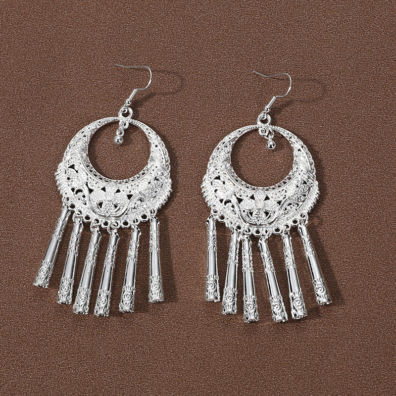 Sier Family Minority Ethnic Style Tourist Attractions Earrings