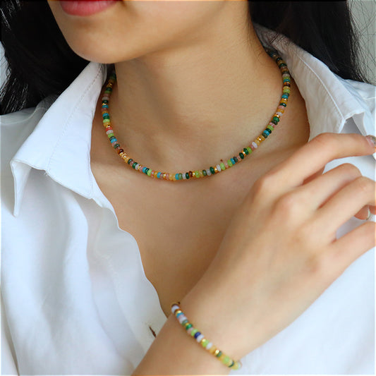 Luxury Color Abacus Beads Dopamine Beaded Necklaces