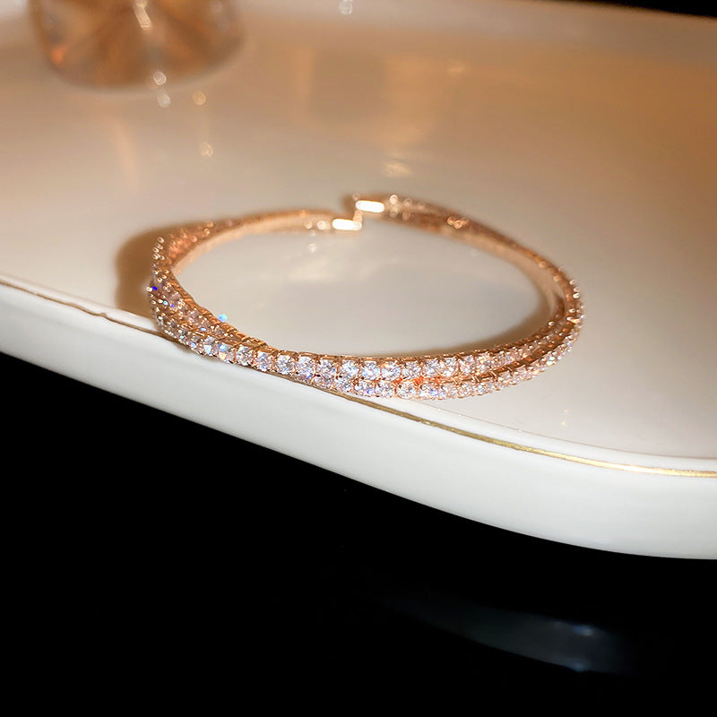 Women's Light Luxury High-grade Zircon Bangle Niche Bracelets