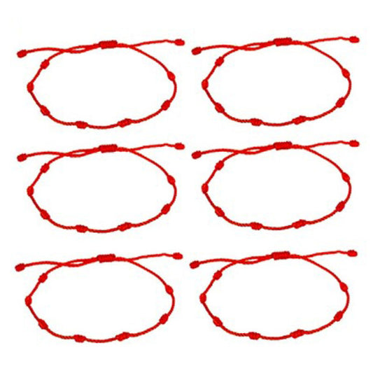 Hand-woven Seven Red Rope Hand Strap Bracelets