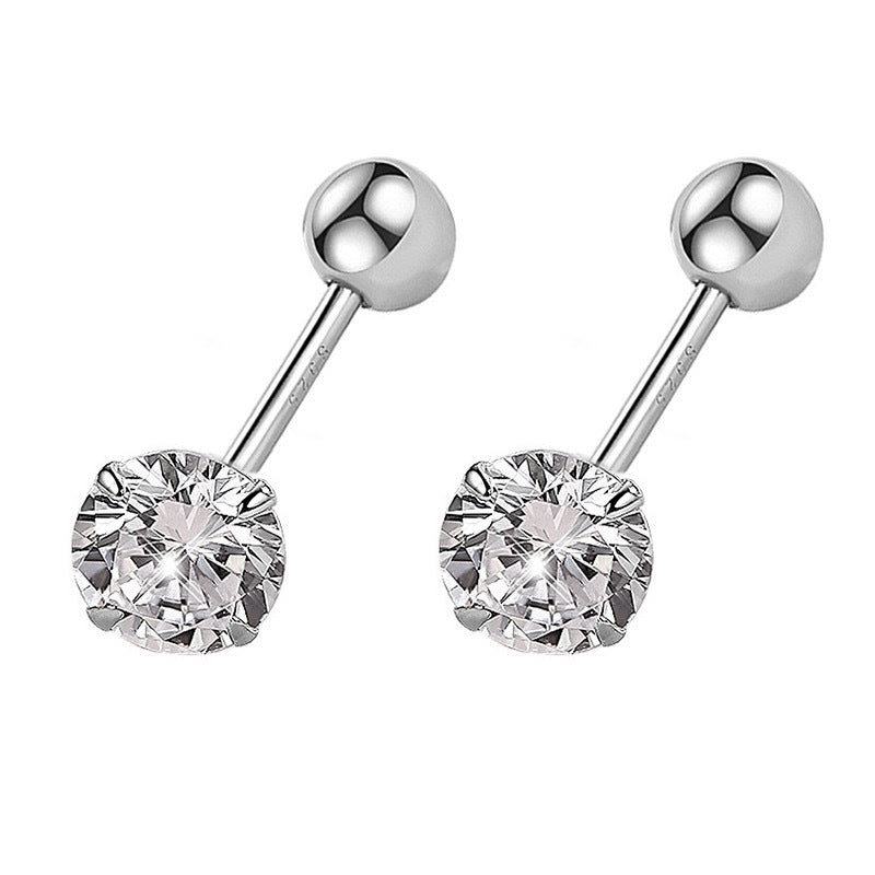 Women's Sier Ear Bone Niche High Sense Zircon Rings