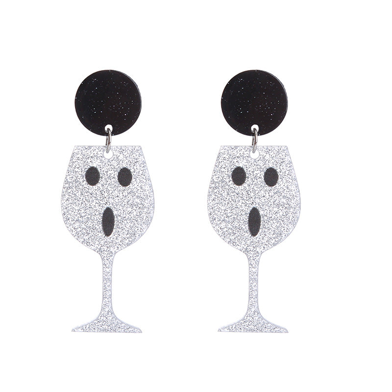 Cat Skull Funny High Profile Fashion Earrings