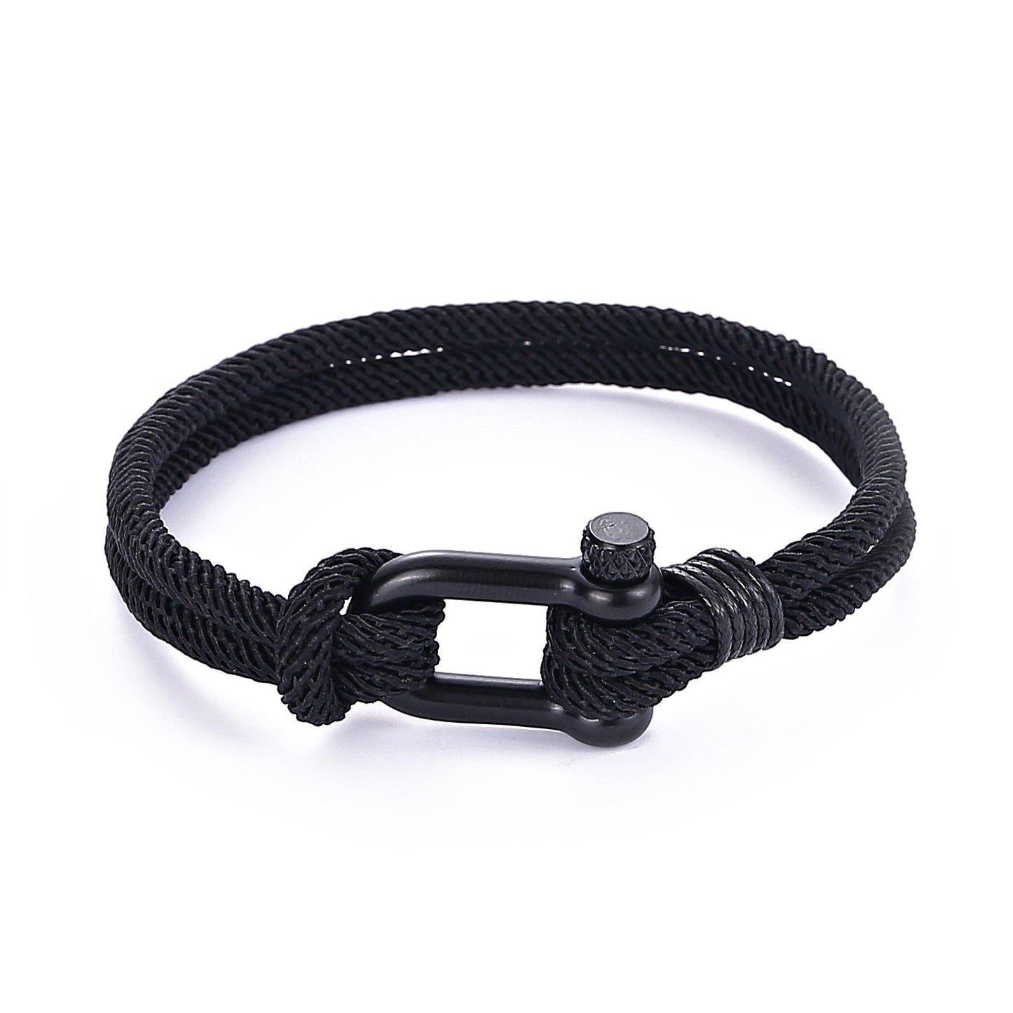 Black Stainless Steel Milan Beach Simple Bracelets