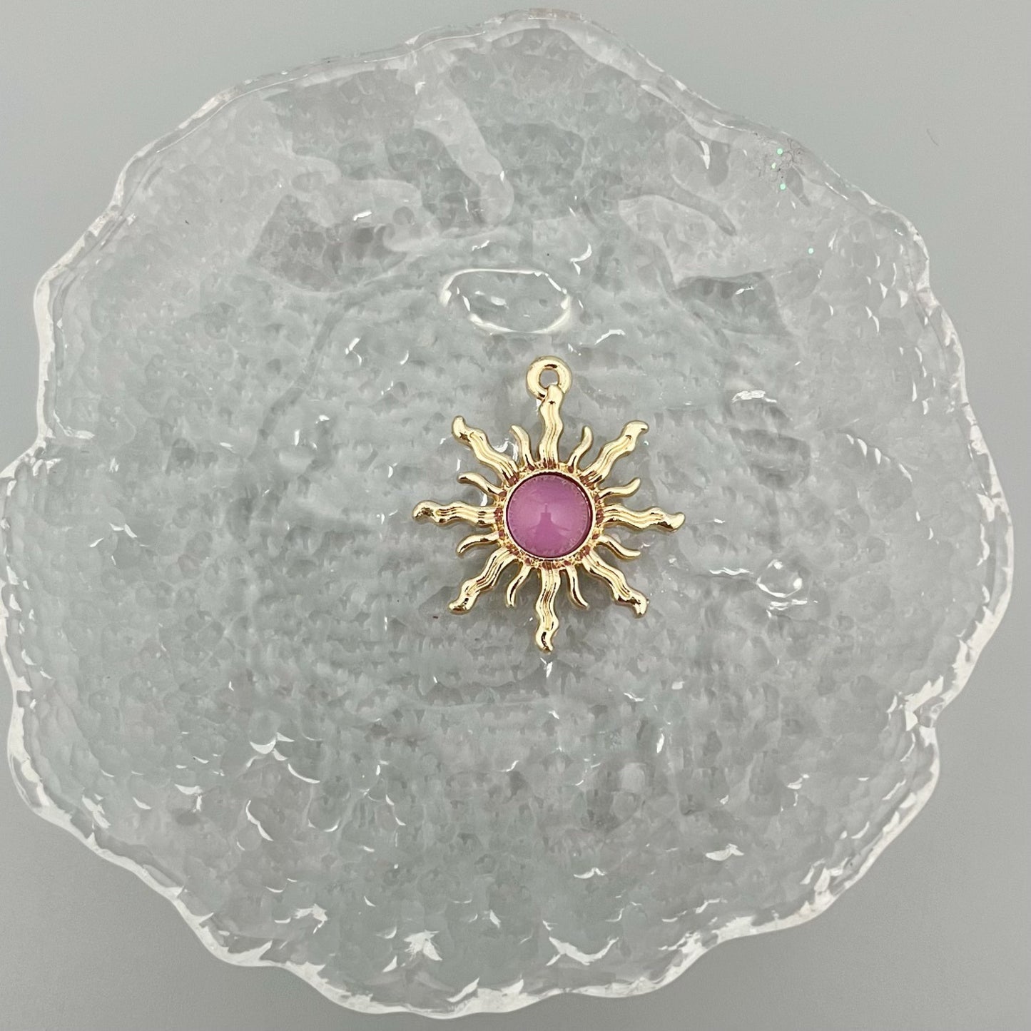Alloy Baroque Water Transparent Series Gem Sunflower Necklaces