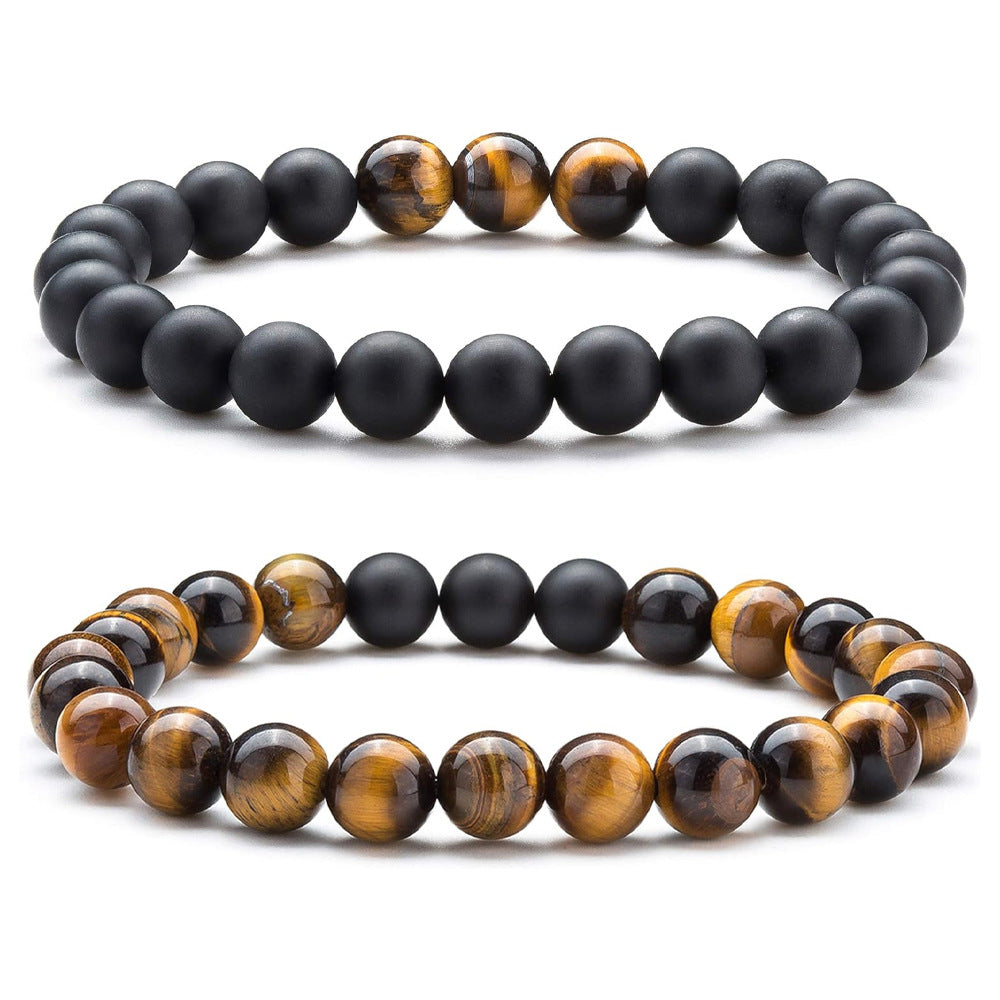 Tigereye Volcanic Rock Bead Couple Girlfriends Bracelets