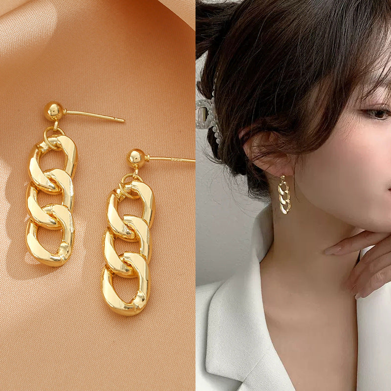 Women's Needle Korean Simple Niche Temperament Personalized Earrings