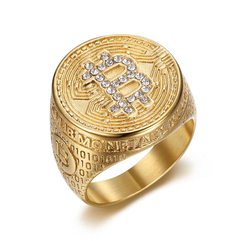 Men's Hip Hop Titanium Steel Vacuum Plating Rings