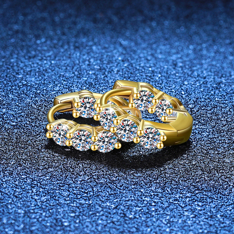 Women's For Moissanite Eardrops Carat Color Earrings