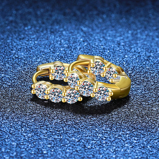Women's For Moissanite Eardrops Carat Color Earrings
