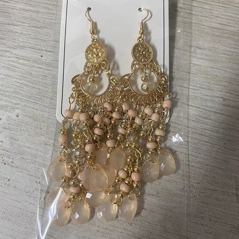 Long Fringe Special Ins Slimming Face Earrings