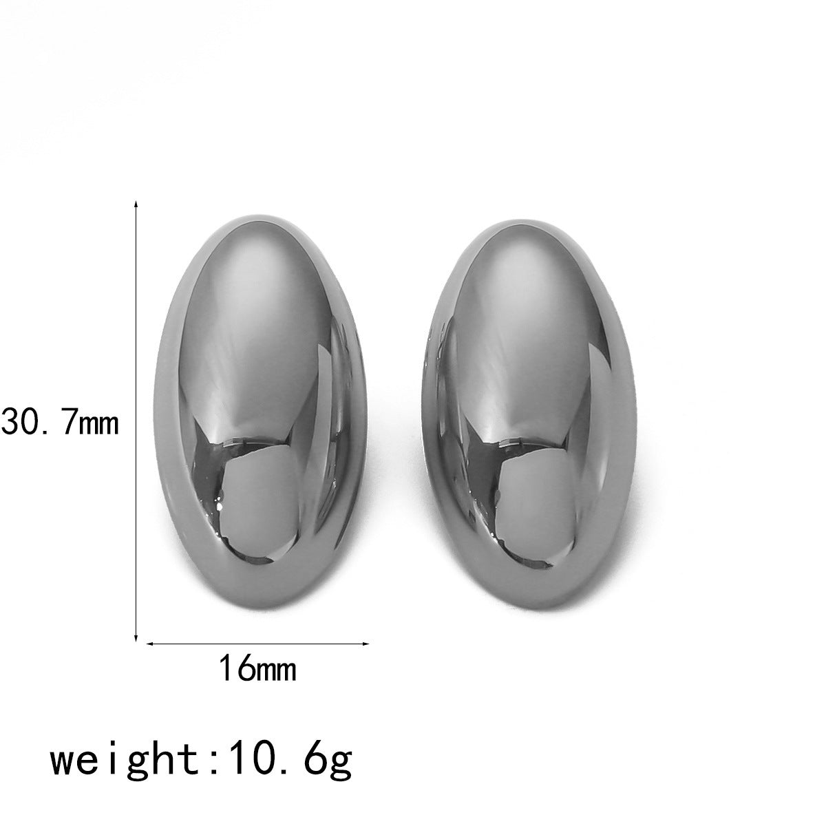 Women's Design Oval Bean-shaped Graceful Petite High-grade Earrings