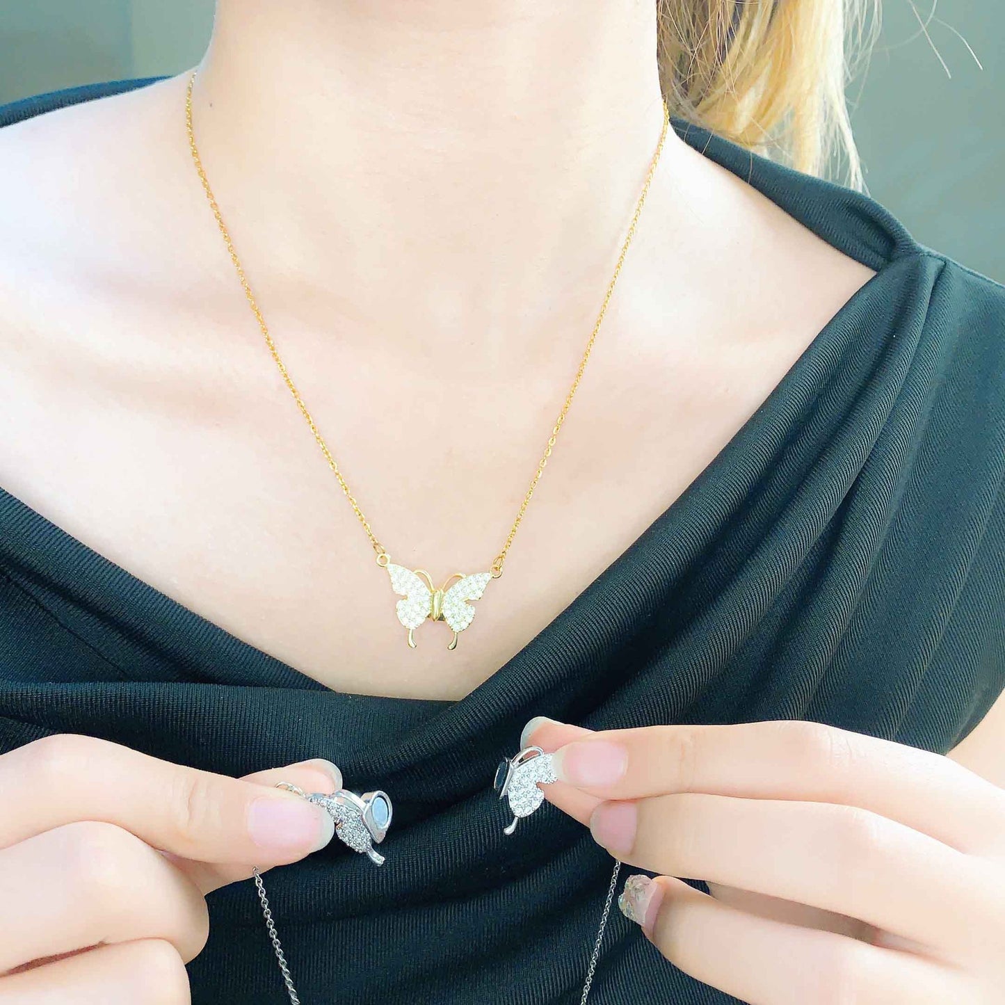 Butterfly Niche High-grade Magnetic Suction Light Luxury Necklaces