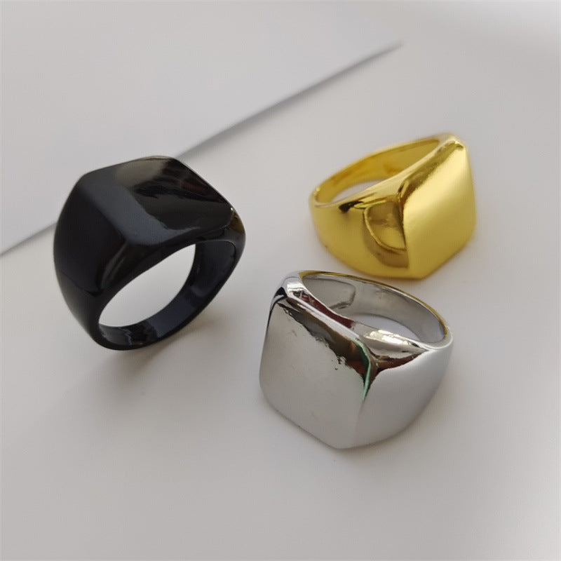 Men's Domineering Business Fashionable Guy Full Glossy Rings