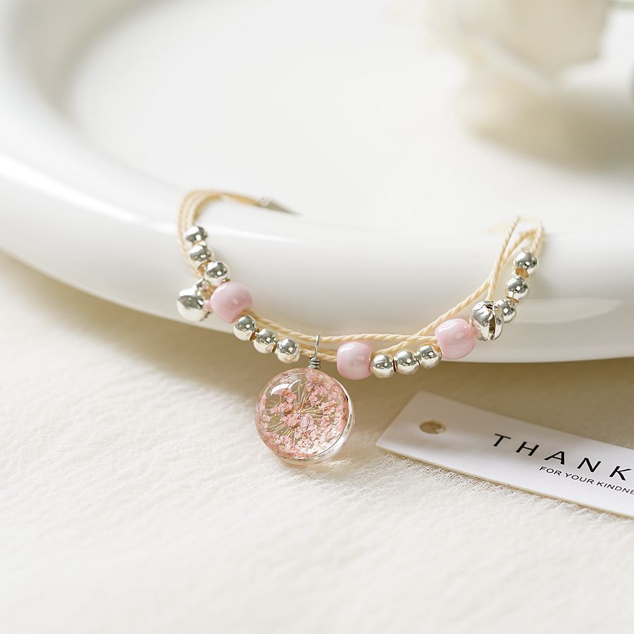 Strap Peach Blossom Girlfriends Pearl Female Mori Artistic Flower Bracelets