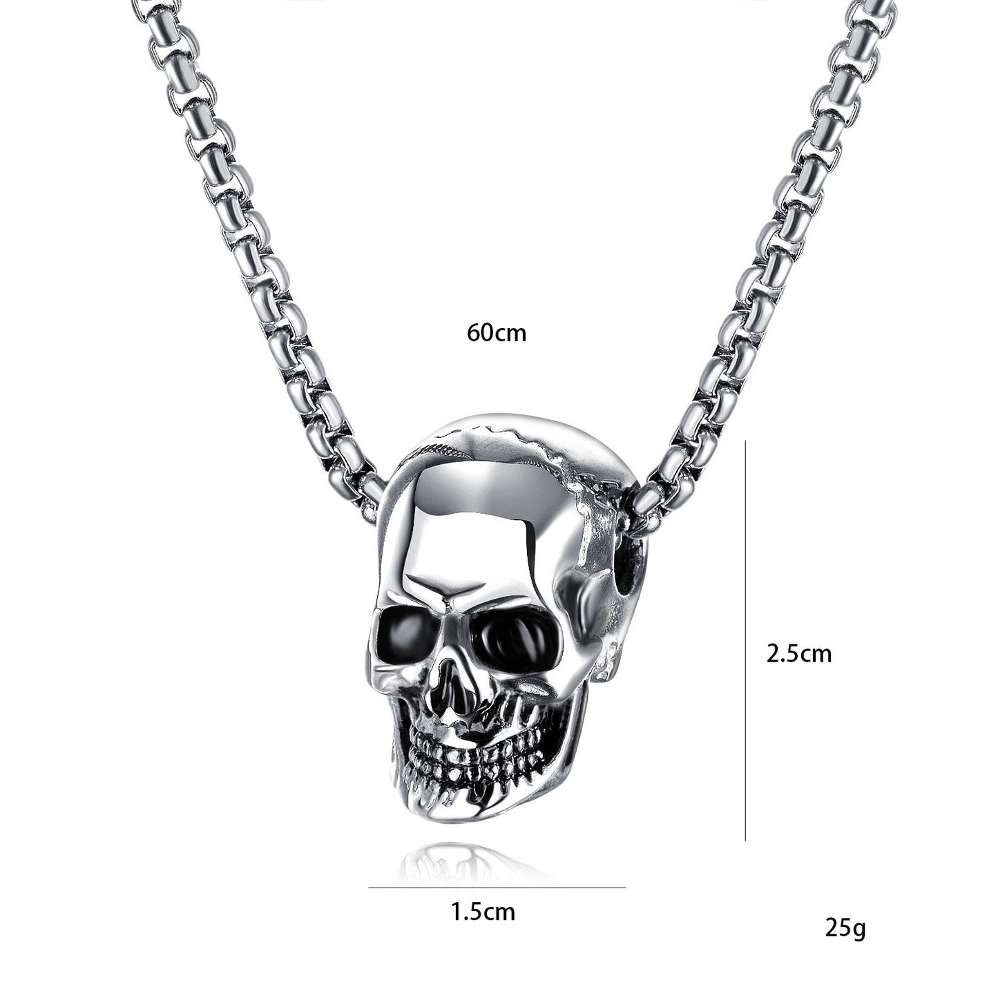 Men's Ornament Fashion Titanium Steel Skull Hip Hop Necklaces