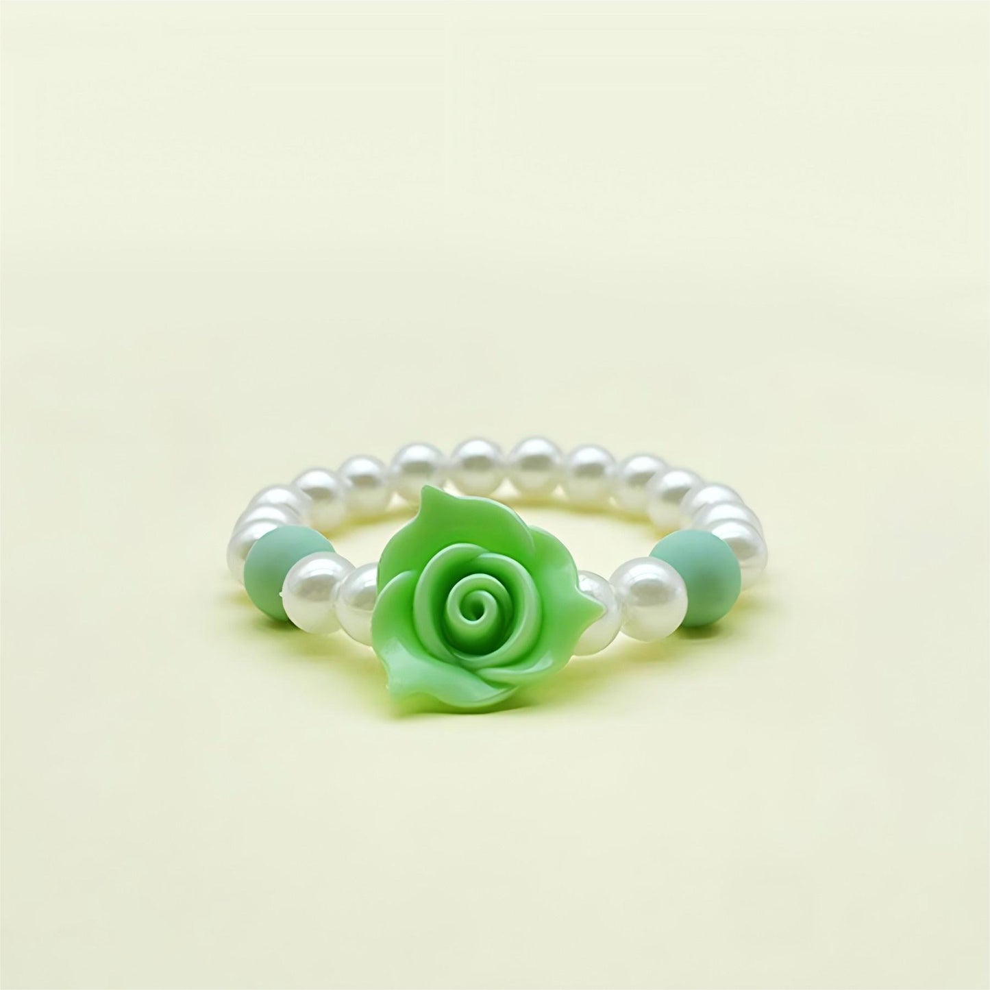 Children's Acrylic Petal Macaron Color Cute Pearl Bracelets