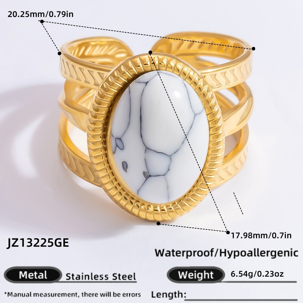 Stone Light Luxury Retro Niche High-grade Rings