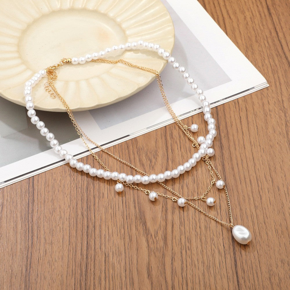 Women's Fashion Pearl Chain Light Luxury Temperament Pendants