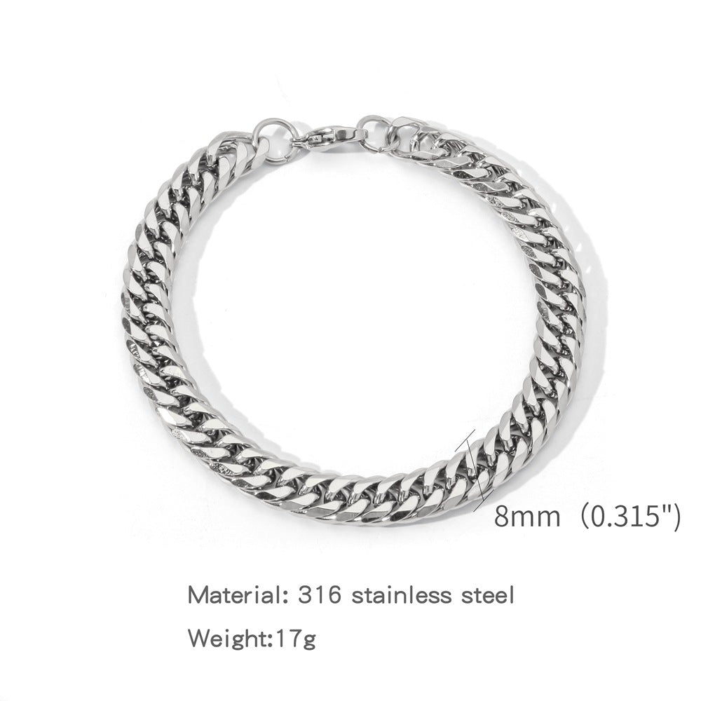 Fashion Exaggerated Electroplating Double Woven Grinding Bracelets