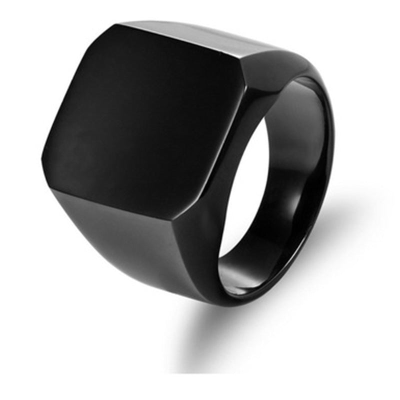 Men's Domineering Business Fashionable Guy Full Glossy Rings