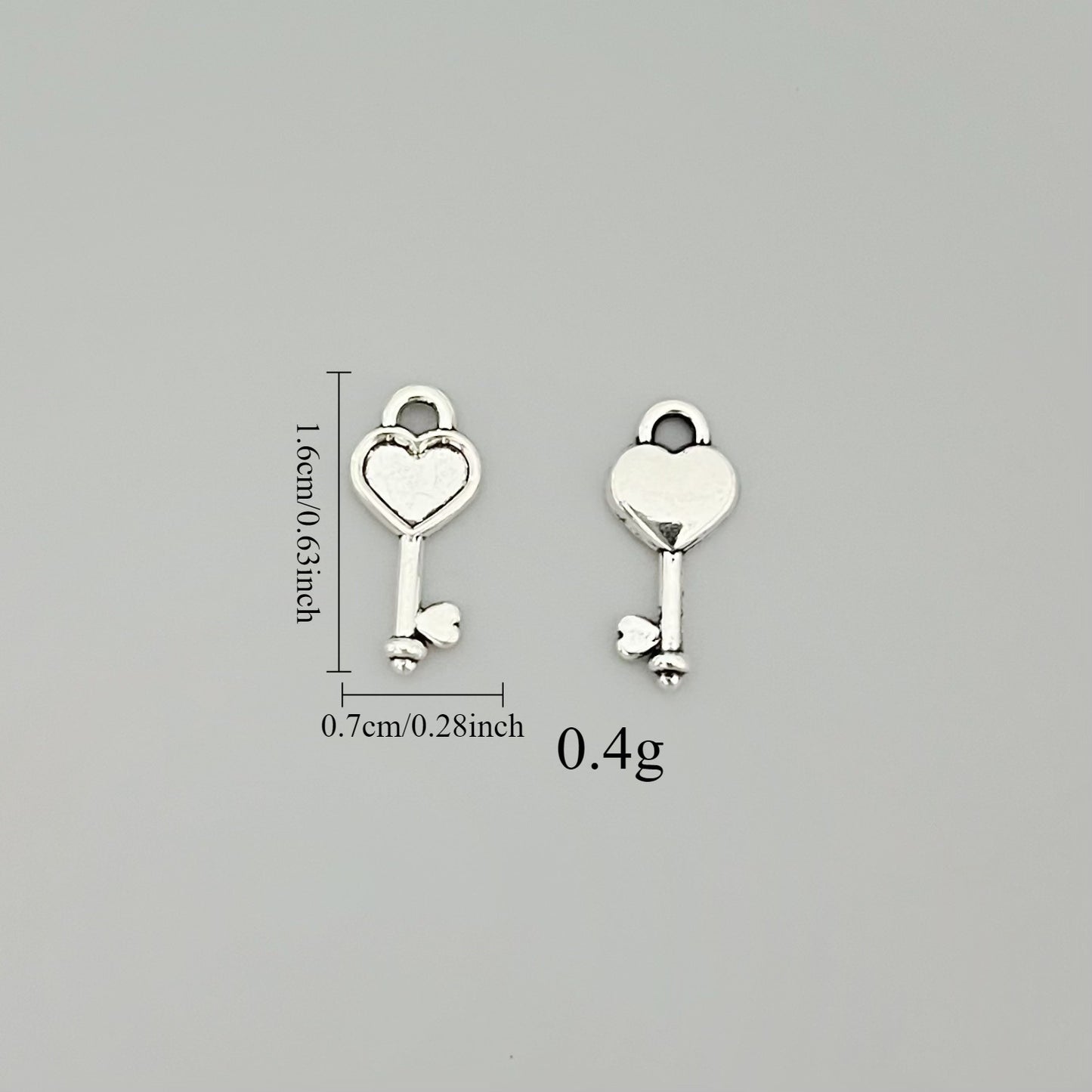 Alloy Mini Love Key Mobile Phone Pendant