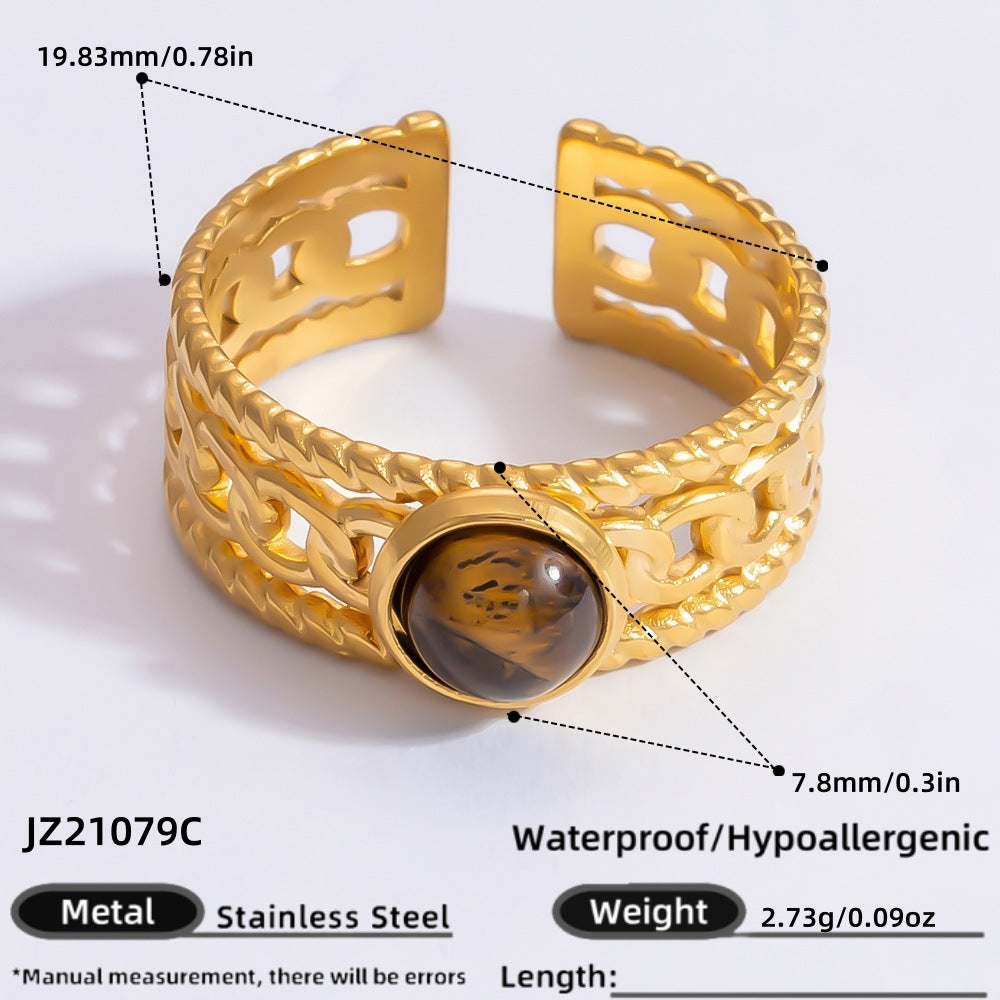 Stone Light Luxury Retro Niche High-grade Rings