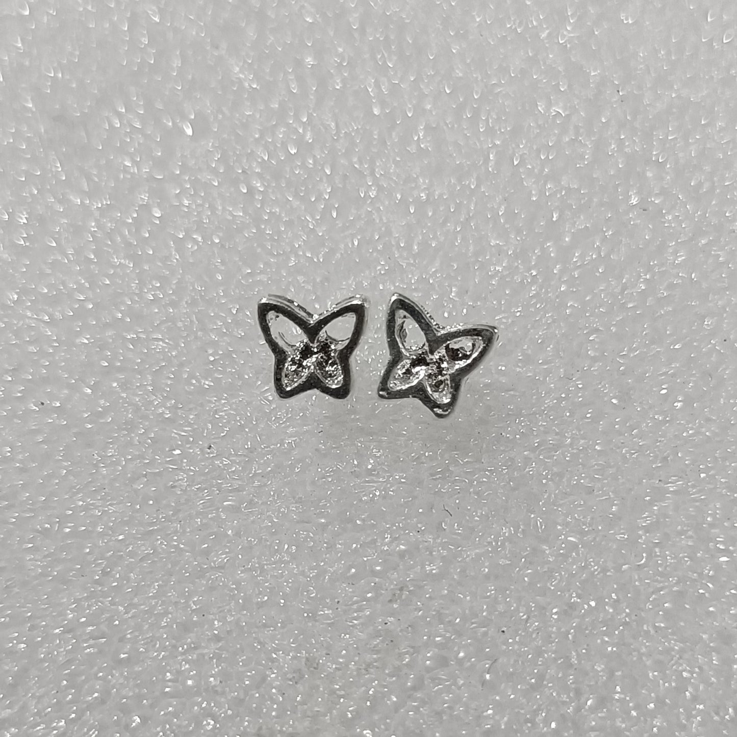High-grade Bow Small Sier-plated Geometric Korean Earrings