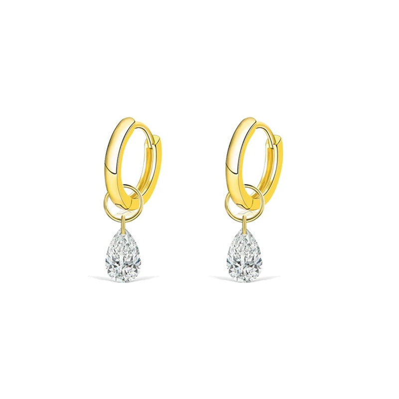 Women's Gold Sier Advanced Water Drop Zircon Earrings