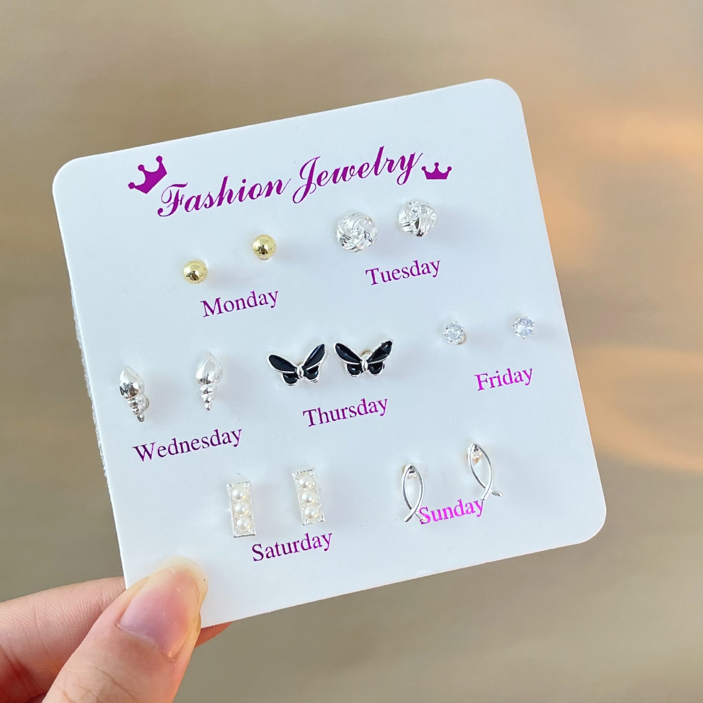 Female Korean Style Simple Compact Cute Earrings