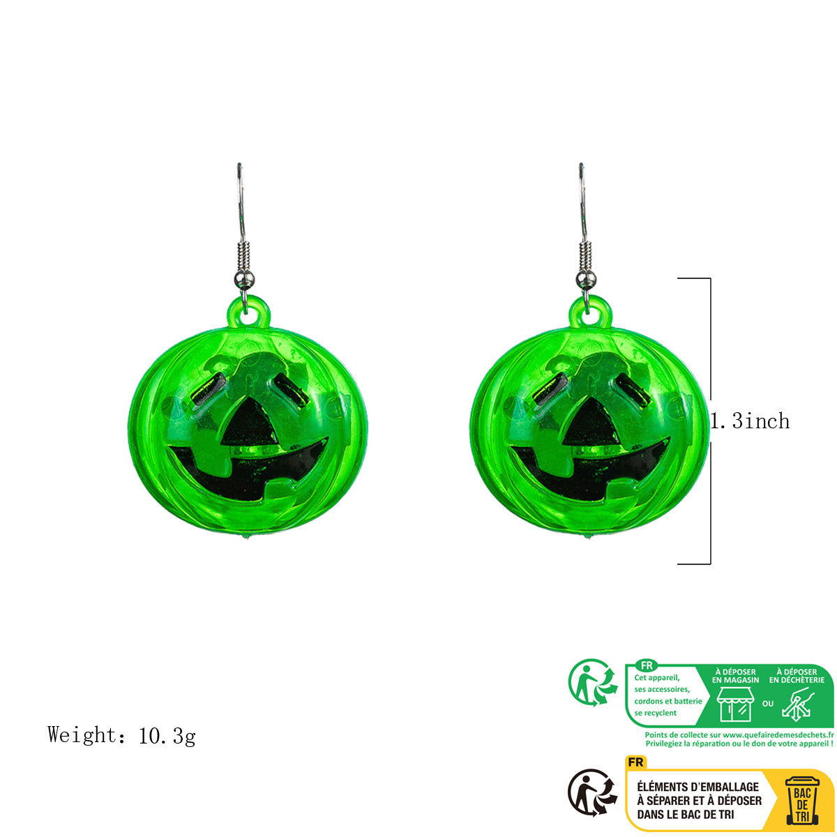 Cool Halloween Pumpkin Lamp Ghost Festival Earrings