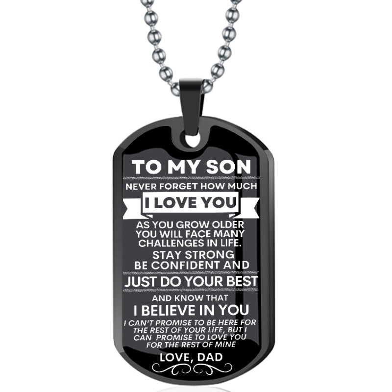 Steel Corrosion Epoxy Father's Gift For Son Ball Necklace
