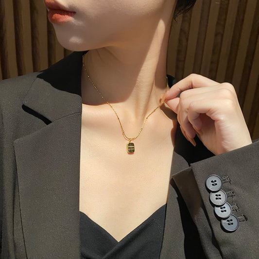 Women's Titanium Steel Colorfast Letter For High-grade Clavicle Necklaces