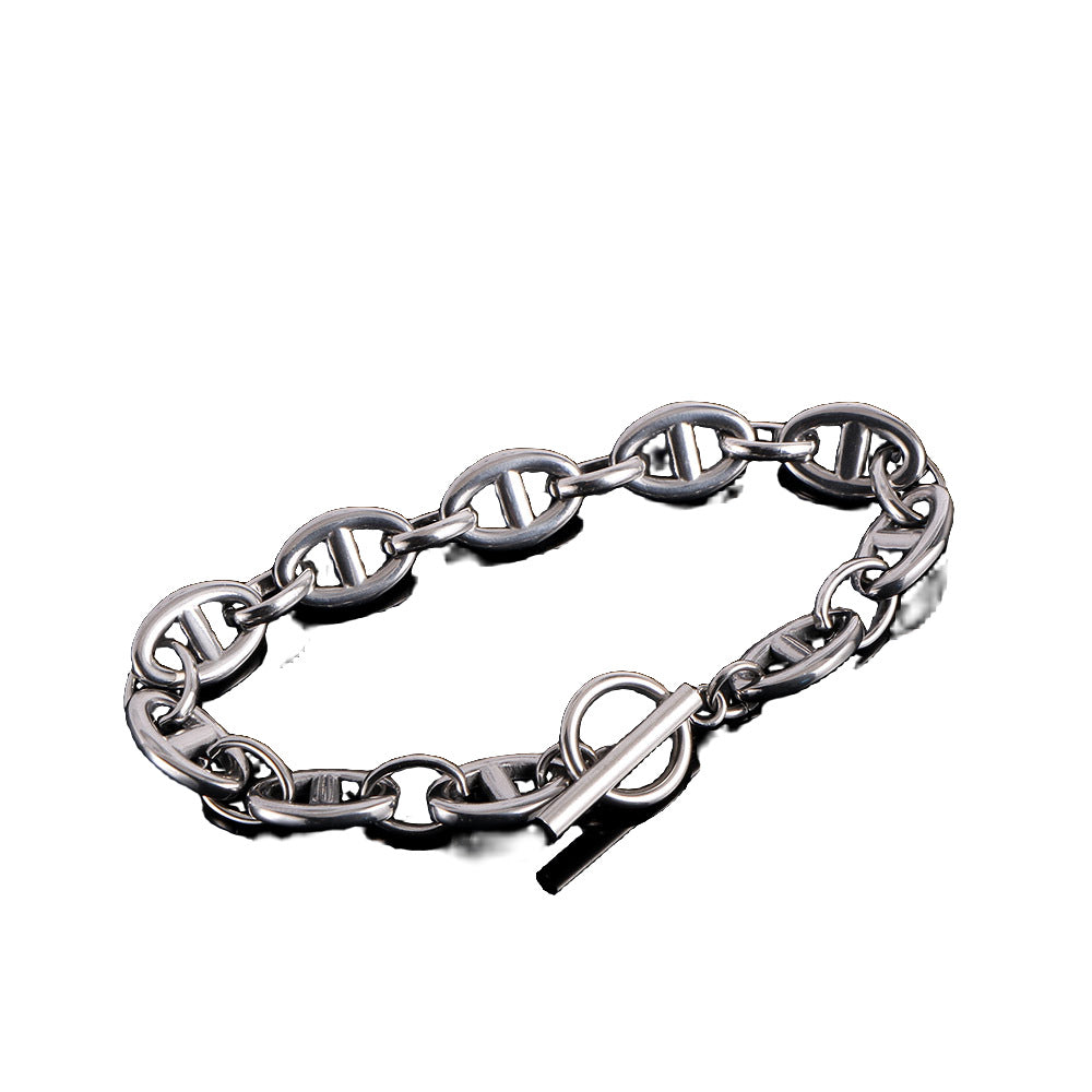 Stainless Steel Pig Nose Female Hollow Bracelets