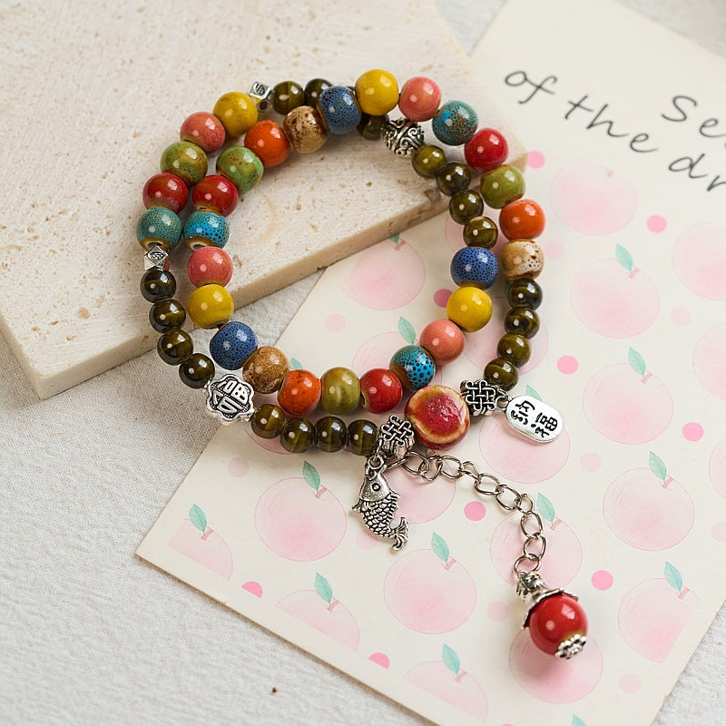 Ceramic Chinese Female Accessories Ethnic Style Bracelets