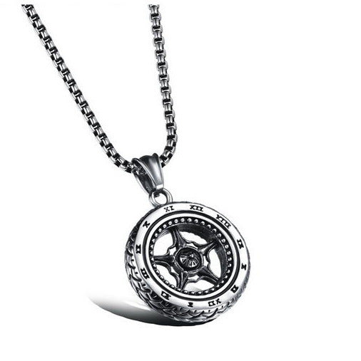 Men's Unique Ornament Titanium Steel Hercules Weightlifting Necklaces