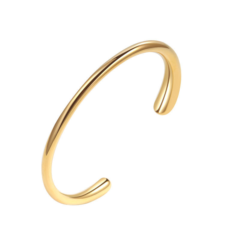 Women's Irregular Design Open-ended Gold Sense Bracelet