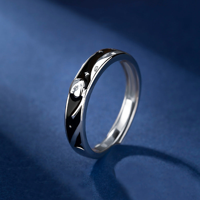 Rose Couple Minority Simple Design Light Rings