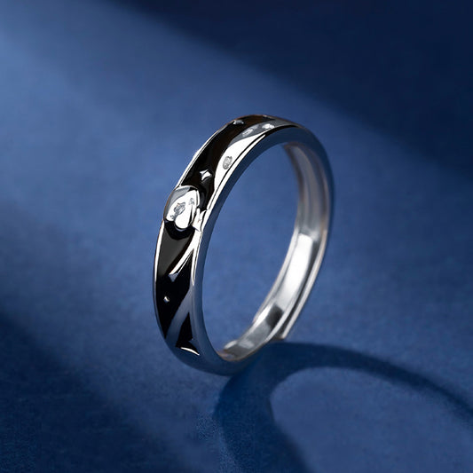 Rose Couple Minority Simple Design Light Rings