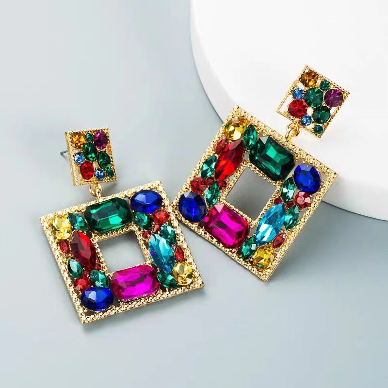 Women's Luxury High-grade Square Tassel Elegant Sweet Earrings