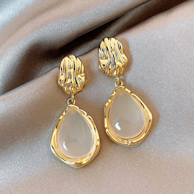 Women's Light Luxury Style Water Drop Irregular Ear Earrings