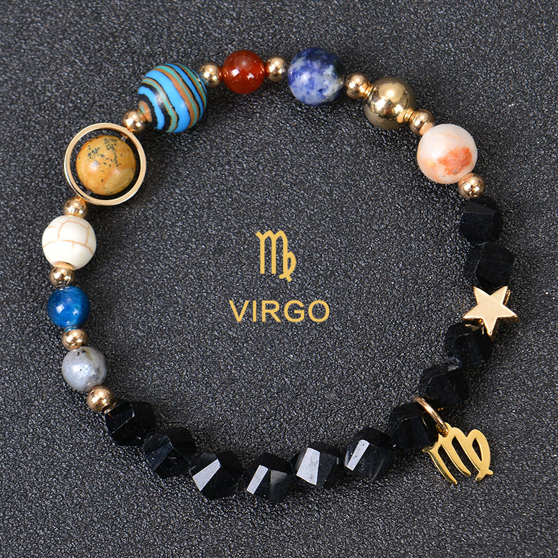 Planets Twee Constellations Frosted Stone Beaded Bracelets