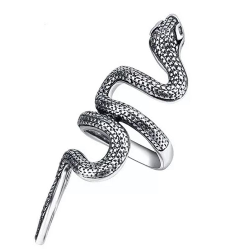 Spirit Snake Ornament Retro Punk Exaggerated Personalized Rings