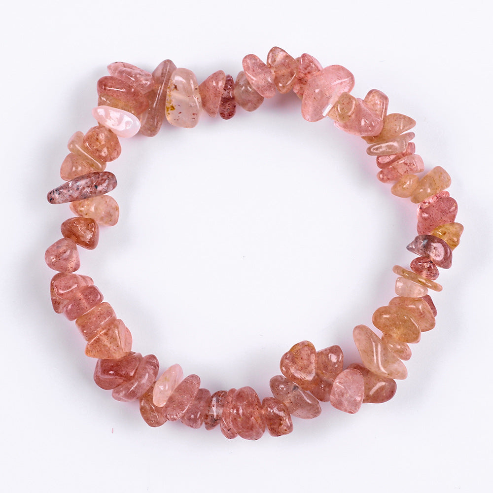 Women's Natural Stone Crystal Gravel Stretch Irregular Bracelets