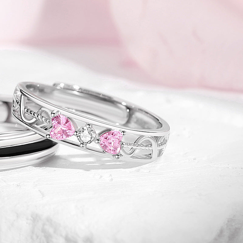 Sterling Sier Pair Personalized Minority Design Rings