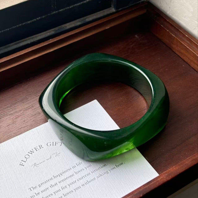 Women's Irregular Blooming Resin Curved Girlfriends Rings