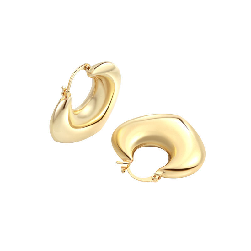 Shaped Tube Exaggerated Style Light Luxury Fashion Simple Niche Earrings