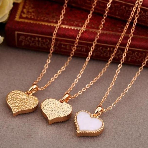 Clover Love Heart Clavicle Chain Lucky Necklaces