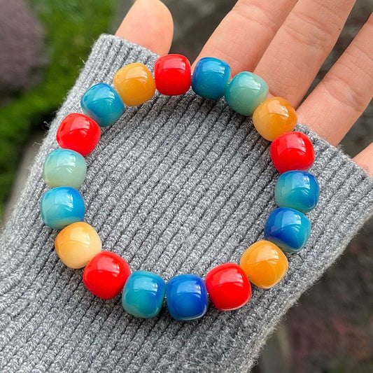 Women's & Men's Bead Hand Toy Seed Retro Style Pliable Temperament Bracelet